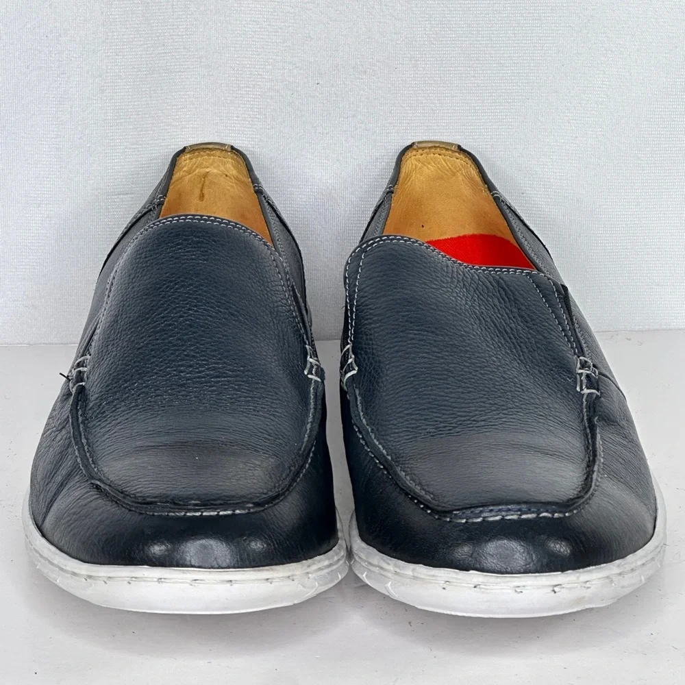Sandro Moscoloni M180 Navy Blue Racino Leather Loafers Comfort Sz 9 1/2‎